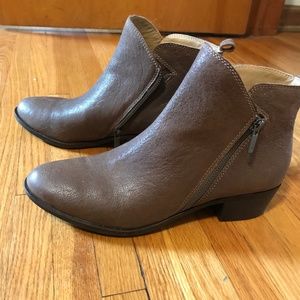 Brown Leather Lucky Brand Booties
